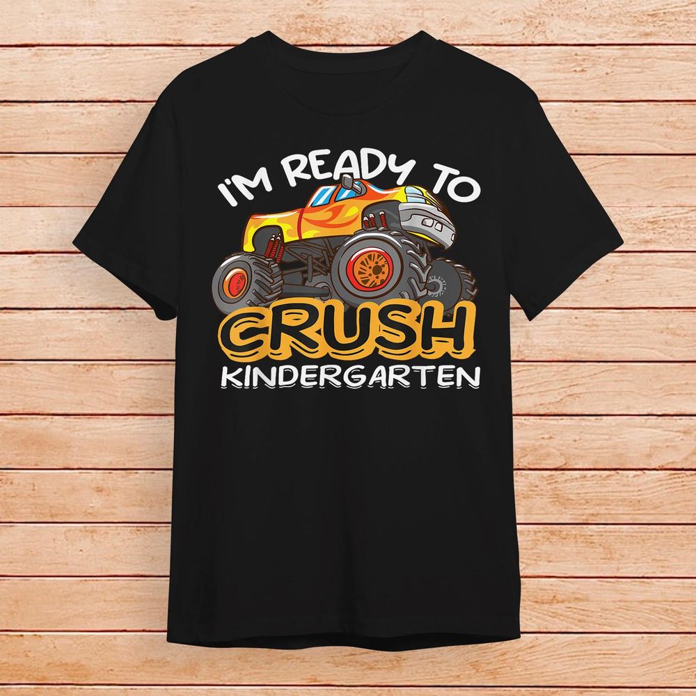 Im Ready To Crush Kindergarten Dinosaur First Day Of School Shirt Unisex Standard T-Shirt black s
