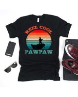 Reel Cool Pawpaw Fishing Funny Vintage Retro Paw-paw Shirt Unisex Standard T-Shirt black s